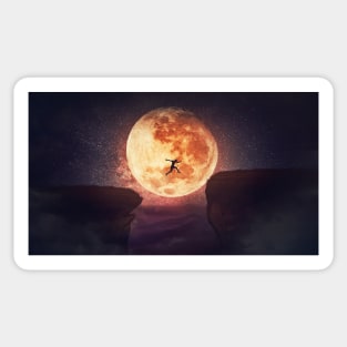 moon effect Sticker